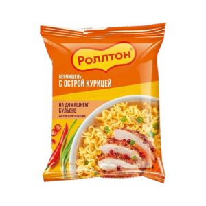 Роллтон вермишель с острой курицей 60 г пакет