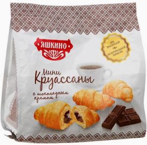 Яшкино мини круассаны с шоколадным кремом 180 г