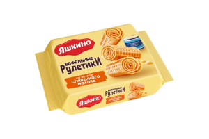 Яшкино рулет Вафли со вкусом сгущ.молоко 160 г
