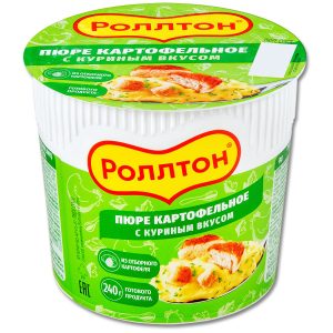 Роллтон картофельное пюре с курицей 40 г стакан