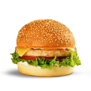 Bahandi CHEESE BURGER CHICKEN   (Куриный бургер с одной котлетой и сыром)