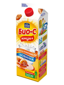 FoodMaster Питьевой йогурт Био-С Имун+ 3,2% 900г Карамель