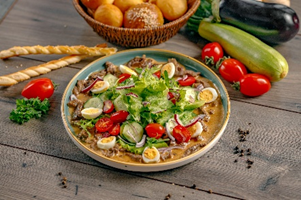 SH Теплый салат с кониной