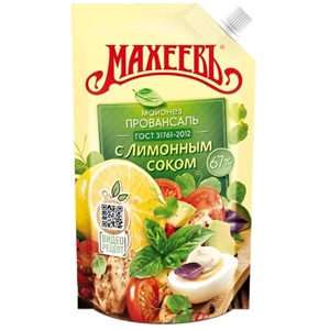Майонез Махеевъ с Лимонным соком 67% 380 г