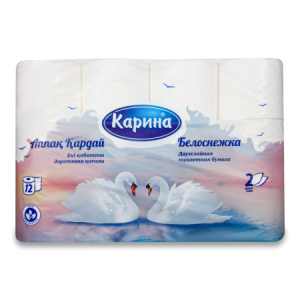 Туалетная бумага Карина 12 шт