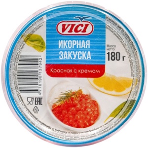 Vici икра красная лосось 180 г