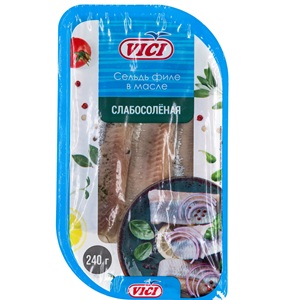 Vici Сельдь Слабосоленая заливка в масле 240 г