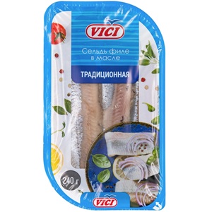 Vici Сельдь Традиционная заливка в масле 240 г