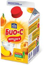 FoodMaster Питьевой йогурт Био-С Имун+ 3,2% 500г Персик