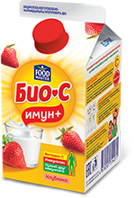 FoodMaster Питьевой йогурт Био-С Имун+ 3,2% 500г Клубника