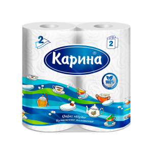 Бумажные полотенца Карина 2 рулона