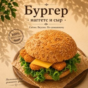 ИП Бургер наггетс и сыр.
