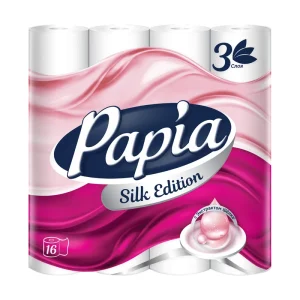 FIX Туалетная бумага «Silk Edition», Papia, 3 слоя, 16 рулонов