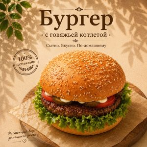 ИП Бургер  с говяжьей котлетой