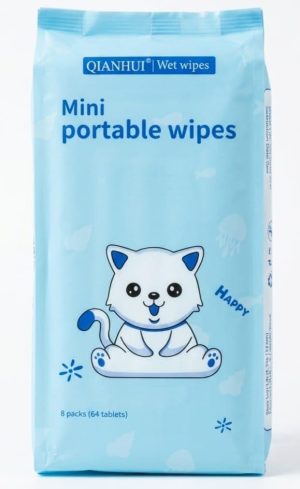 Влажные салфетки mini 8 шт в упаковке в ассортименте