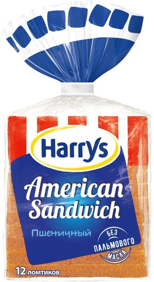 GO Хлеб Harry’s American Sandwich пшеничный 12 шт 470 г