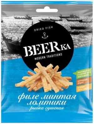 GO BEERка Филе минтая ломтики 25 г