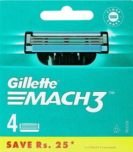 Gillette Mach 3 fresh clean сменные кассеты 4шт