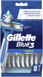 Бритвенный станок Gillette Blue Simple3 (8 шт)