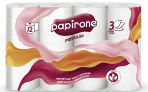 Туалетная бумага Papirone 12 шт