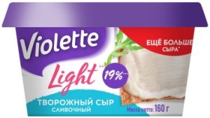 Сыр Violette Light творожный сливочный 19% 160 г