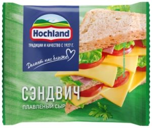 Сыр Hochland Делает нас ближе плавленый сливочный 45% 150г Сэндвич