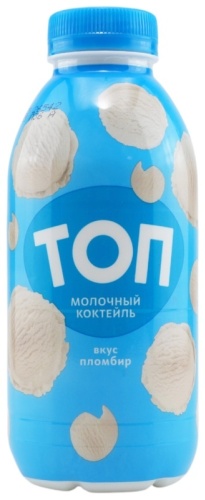 Топ молочный коктейль пломбир 2% 450 г